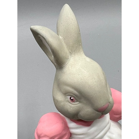 Vintage Carrot Patch Square Dept 56 Maypole Bunnies Vintage Easter Bunny - Picture 8 of 9